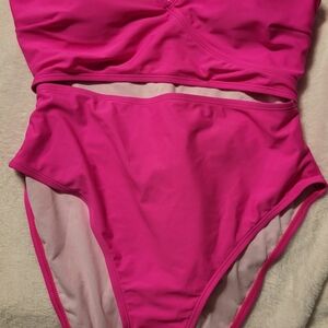 Women Wrap Cut Out One Piece Swimsuit High Waisted Bathing Suit